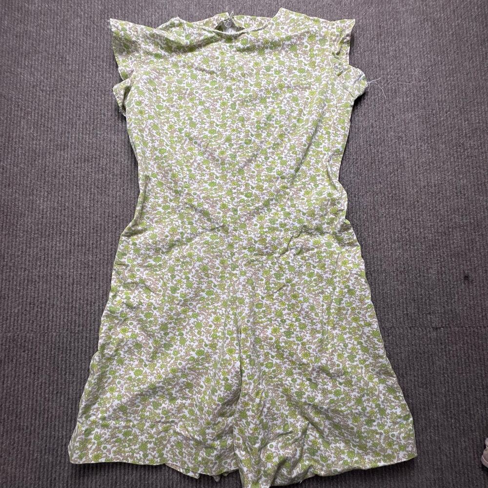 Vintage Mid Century Hand Made Floral Romper No Size